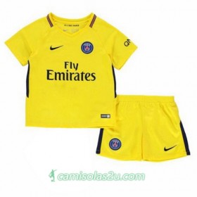 Camisolas de Futebol Paris Saint-Germain Criança Equipamento Alternativa 2017/18 Manga Curta