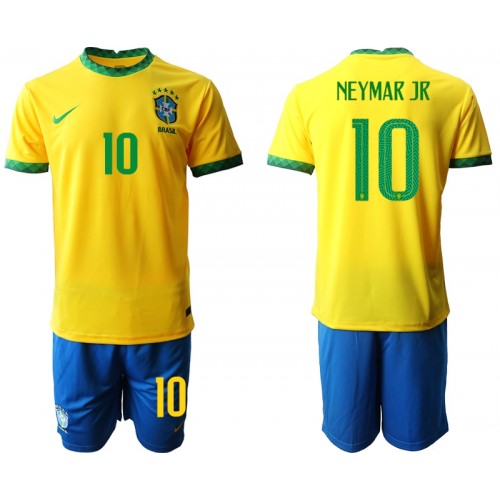 Camisolas de Futebol Brasil Neymar JR 10 Criança Equipamento