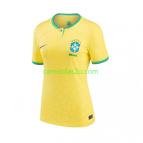 Camisola Brasil Mulher Equipamento Alternativa World Cup 2022 Manga Curta